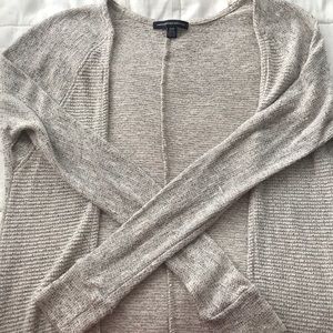 american eagle cardigan off white and cream color